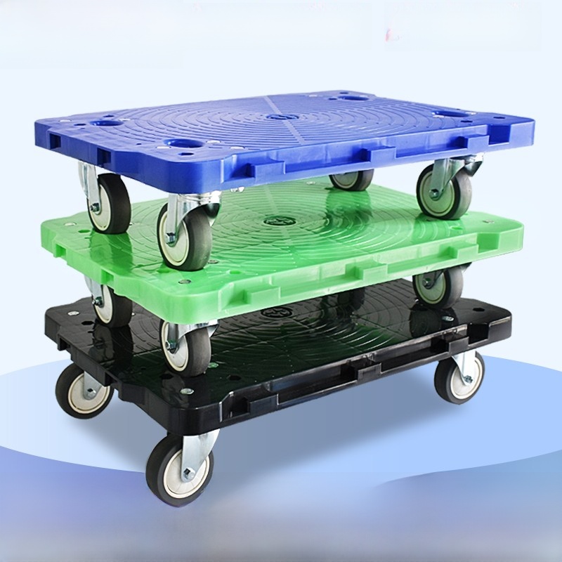 Office Supply Cart - Foldable Plastic Turtle Cart Portable Hand-Push