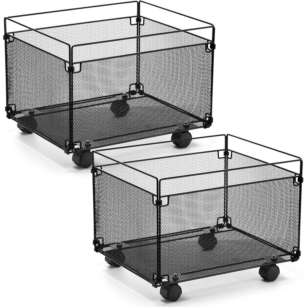 2-Pack Mesh Rolling Cart with  - Office Supply Cart recensie en prijs