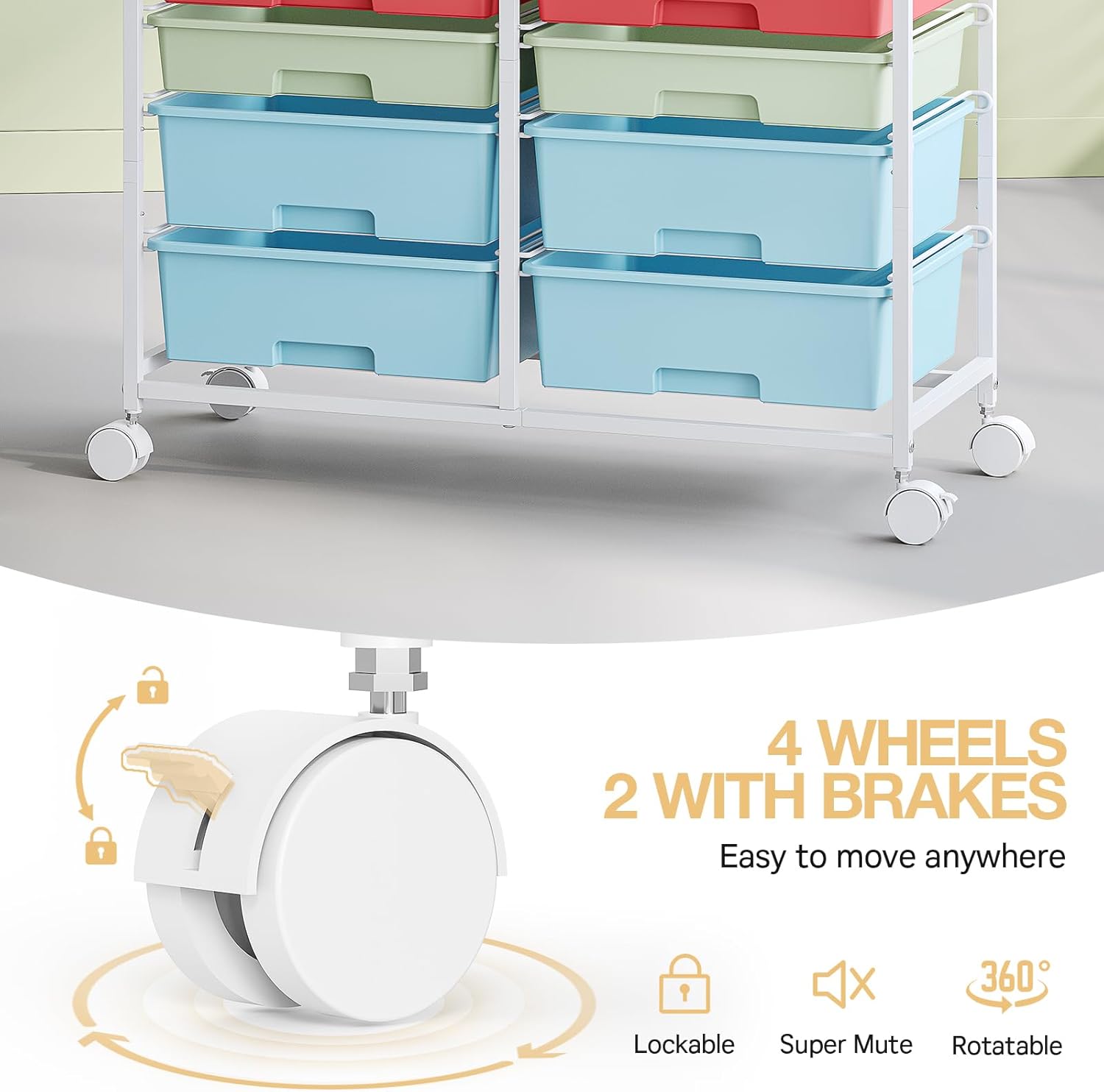 Rolling Storage Cart with 12 D - Office Supply Cart recensie en prijs