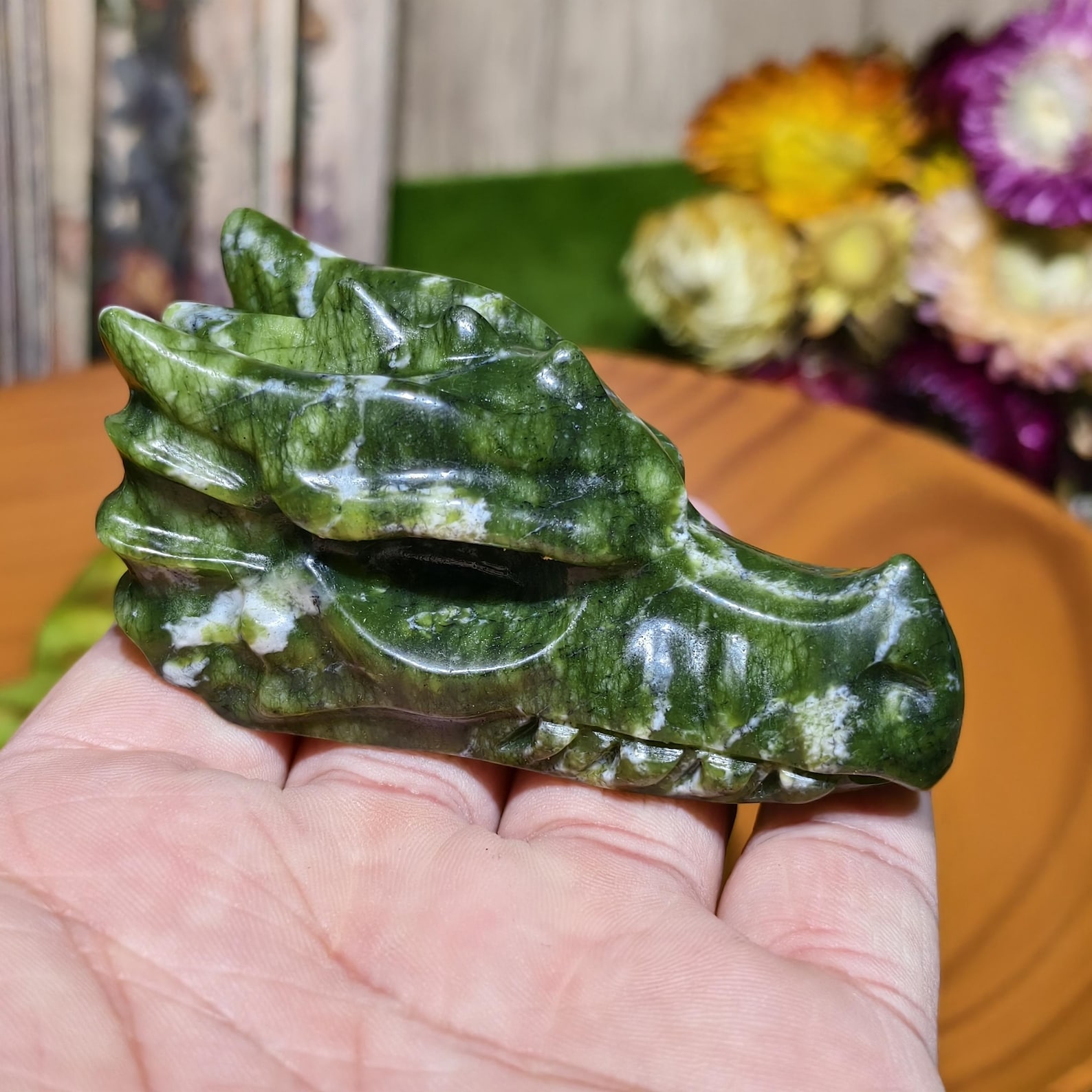 1pc Handcrafted Green Jade Dra - Office Furniture Equipment recensie en prijs