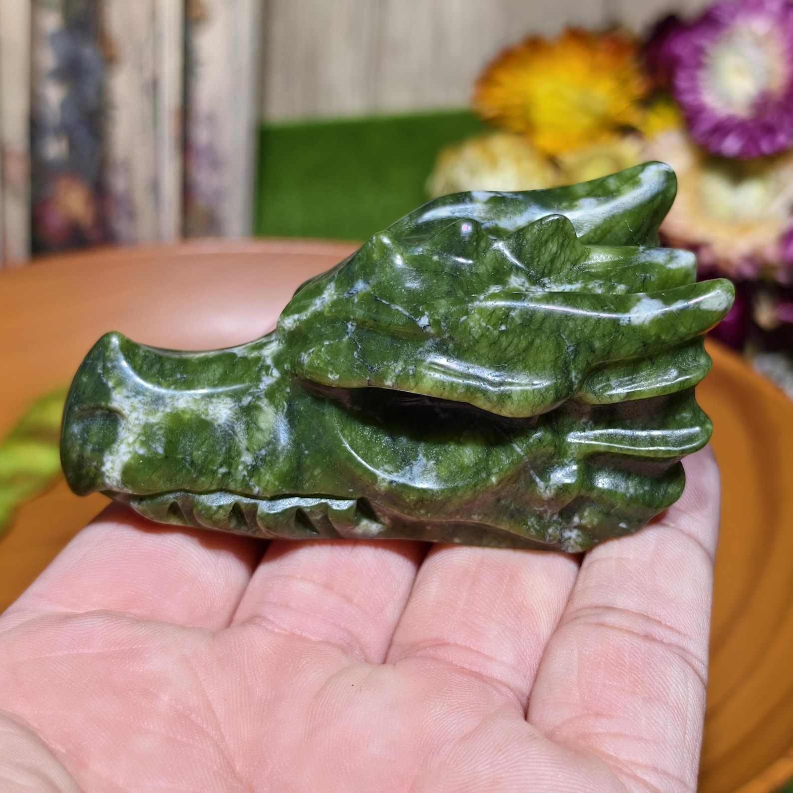 1pc Handcrafted Green Jade Dra - Office Furniture Equipment recensie en prijs