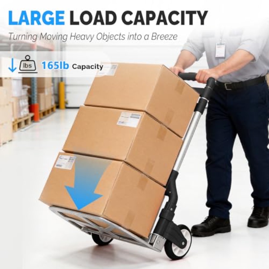 Folding Hand Truck Aluminum Po - Office Supply Cart recensie en prijs