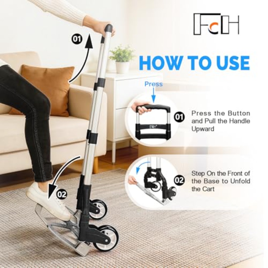 Folding Hand Truck Aluminum Po - Office Supply Cart recensie en prijs