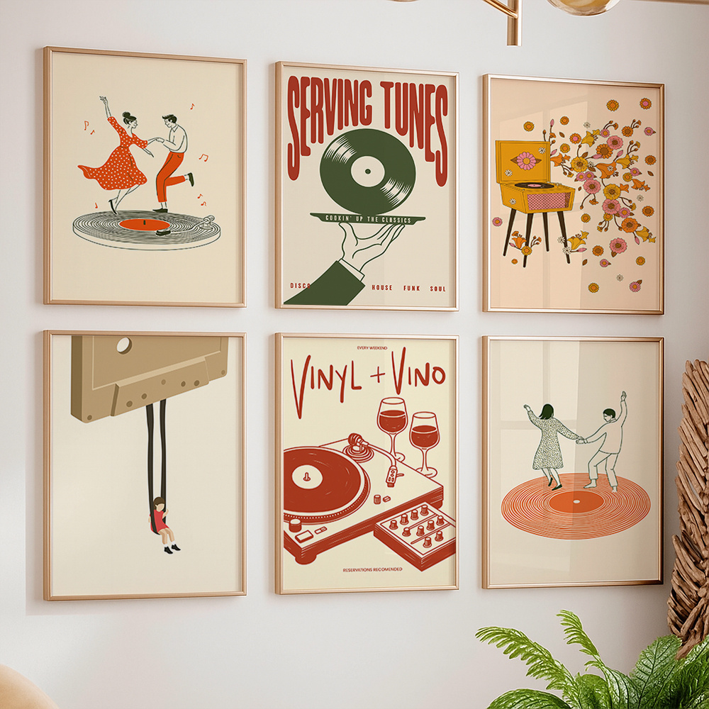 1pc Vintage Music Canvas Poste - Office Furniture Equipment recensie en prijs