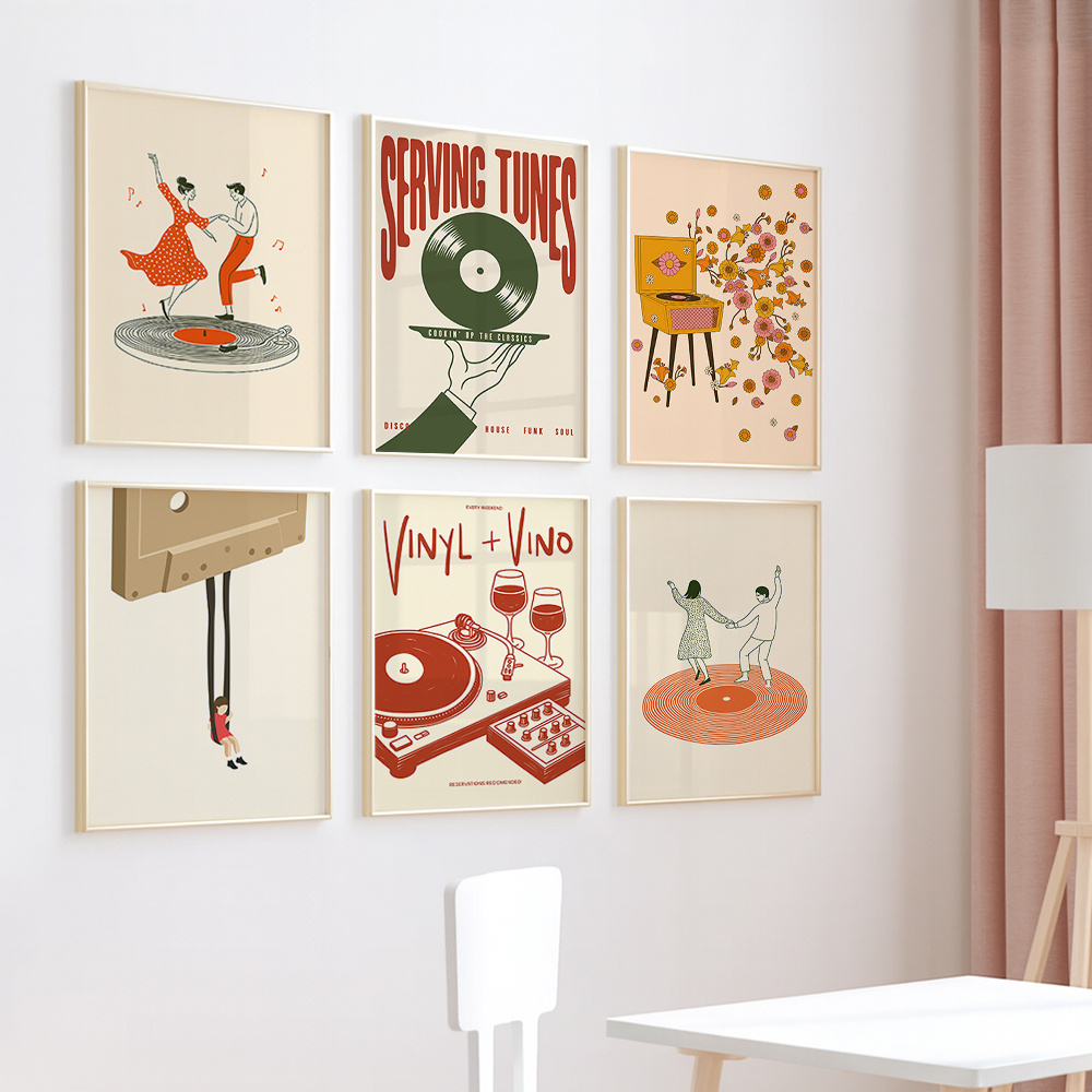 1pc Vintage Music Canvas Poste - Office Furniture Equipment recensie en prijs