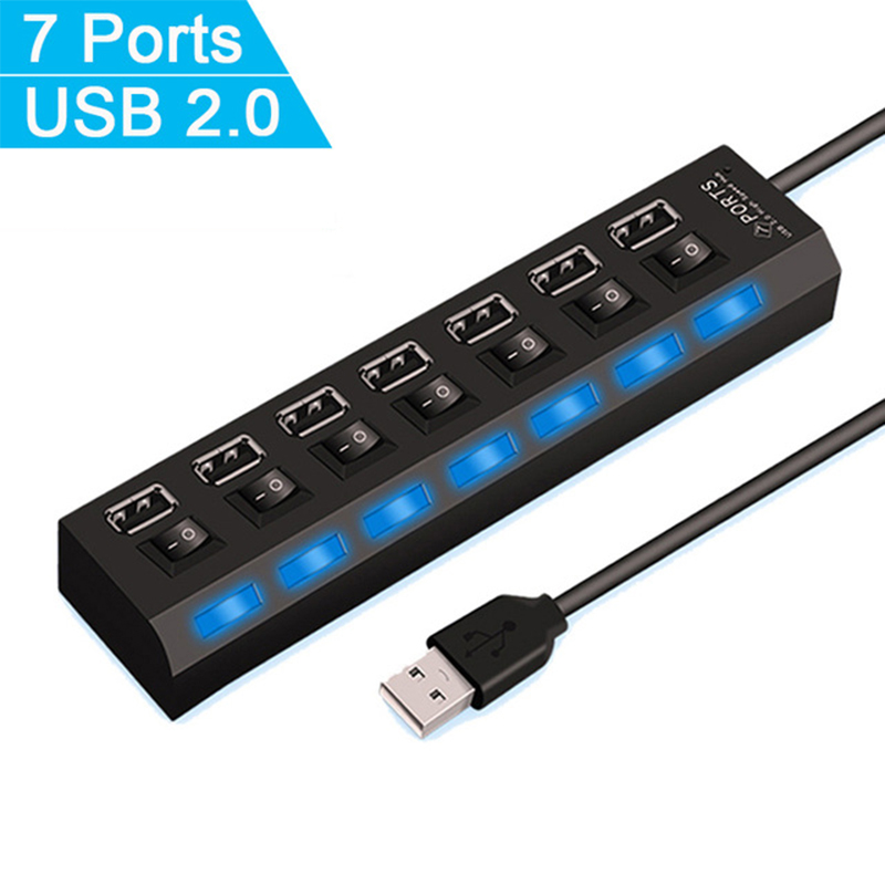 7 Port USB 2.0 Hub Splitter Fo - Office Supply Cart recensie en prijs