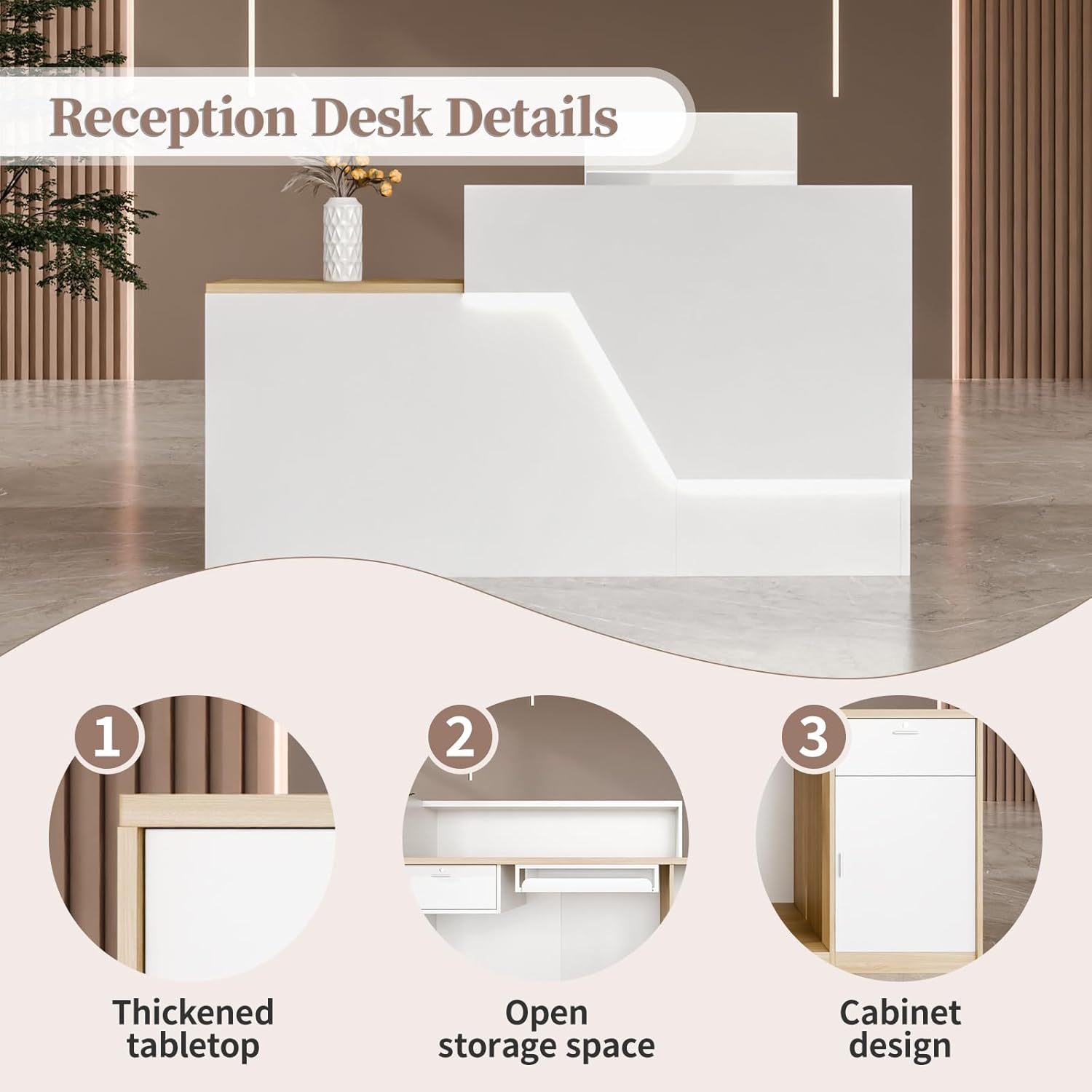 Modern Reception Counter LED P - Office Furniture Store recensie en prijs