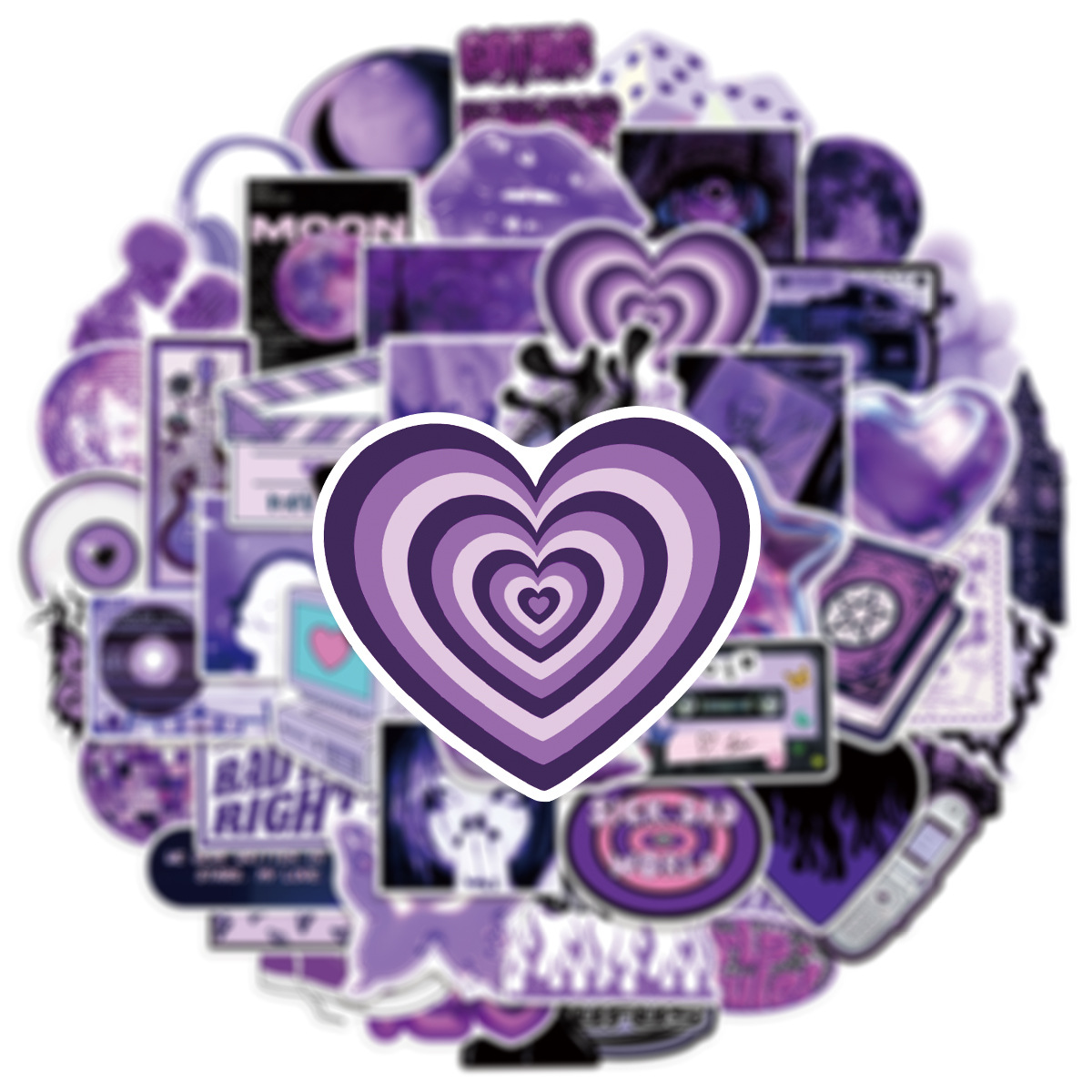 50/100Pcs Purple Y2K Girl Graf - Office Supply Cart recensie en prijs