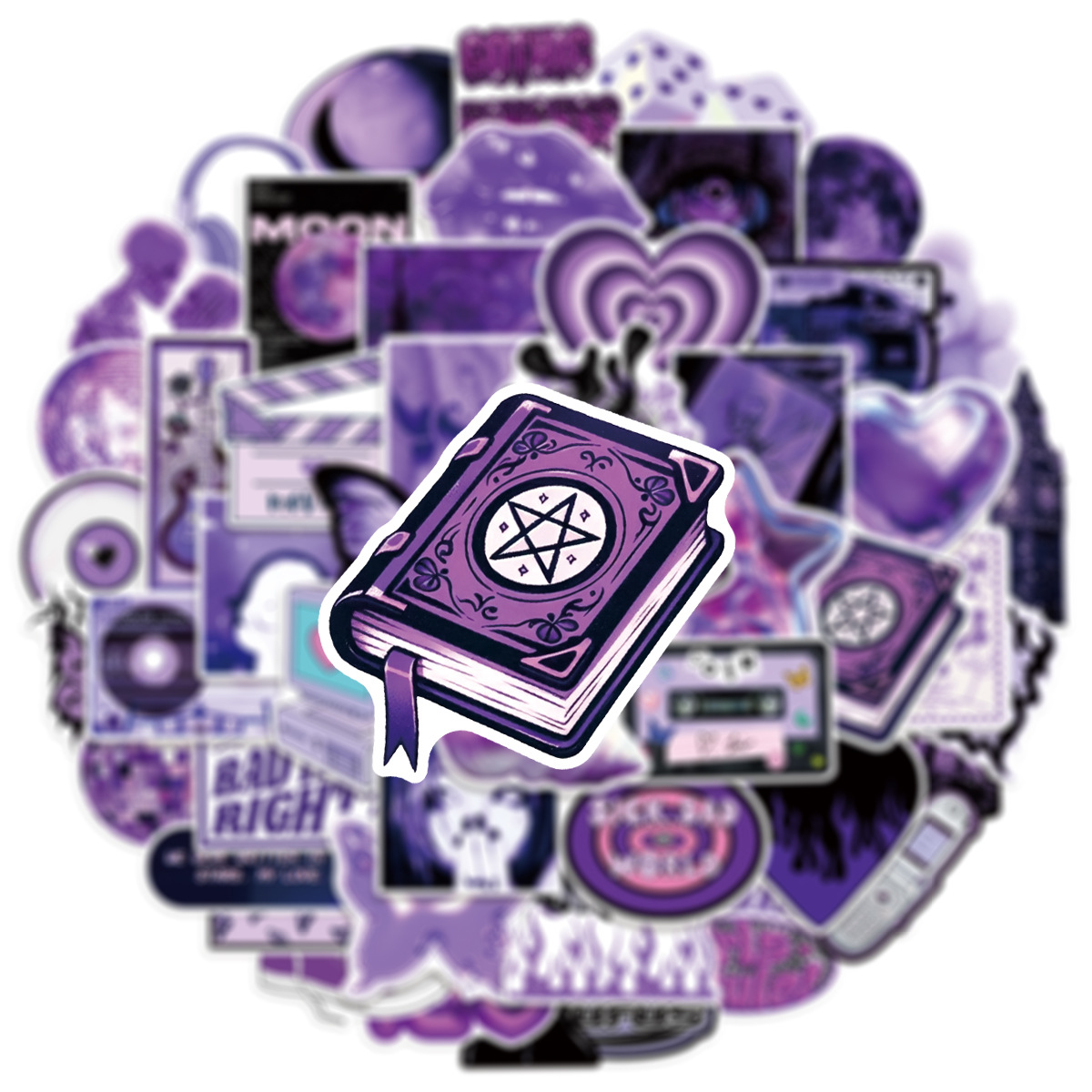 50/100Pcs Purple Y2K Girl Graf - Office Supply Cart recensie en prijs