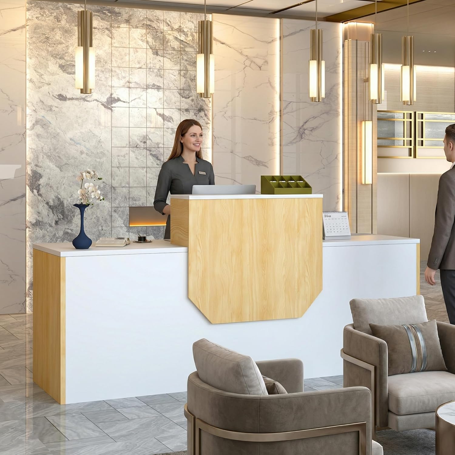 Modern Black Office Reception  - Office Furniture Store recensie en prijs