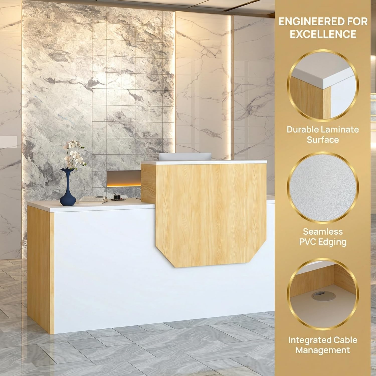 Modern Black Office Reception  - Office Furniture Store recensie en prijs